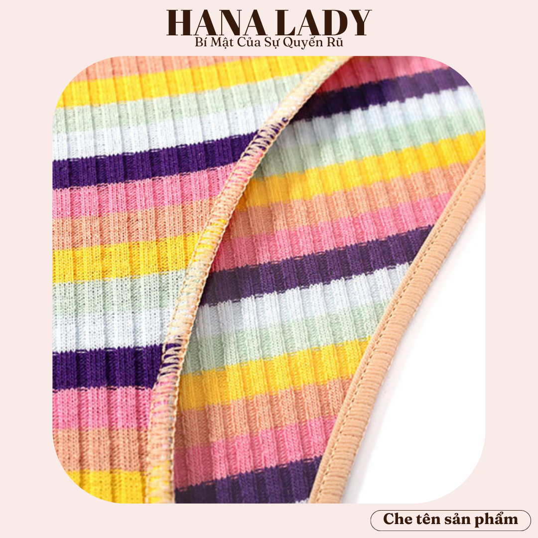 Quần Lót Nữ Sexy - Quần Lọt Khe Cotton Họa Tiết Sọc Nhiều Màu Sắc LK133 21