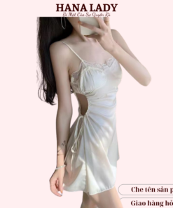 Váy Ngủ - Đầm Ngủ Lụa Trơn Quyến Rũ Mặc Nhà VN568 10