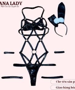 Bộ Ngủ Liền Thân Da Bóng Cosplay Nàng Thỏ Sexy Quyến Rũ CP306B 14