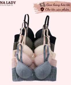 Áo Lót Nữ Nâng Ngực - Áo Ngực Tạo Khe Đệm Dày 5.5cm Thông Hơi Thoáng Khí Ren Gấm Cao Cấp AL021 14