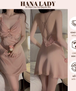 Váy Ngủ Lụa 2 Dây - Đầm Ngủ Lụa Phối Ren Họa Tiết Ngực Sexy Quyến Rũ VN577 8 Váy Ngủ Lụa 2 Dây - Đầm Ngủ Lụa Phối Ren Họa Tiết Ngực Sexy Quyến Rũ VN577 16