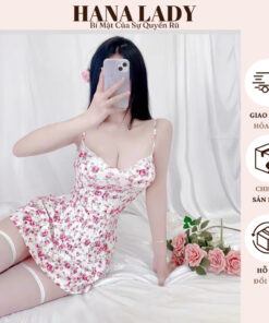 Váy Ngủ 2 Dây Nữ - Đầm 2 Dây Hoa Nhí Kèm Mút Phong Cách Dễ Thương VN579 17