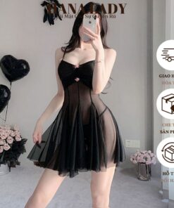 Váy Ngủ Sexy - Đầm Ngủ Xuyên Thấu Dáng Xòe Gợi Cảm Đáng Yêu VN551 12