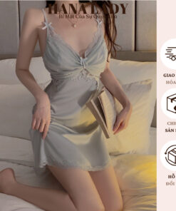 Váy Ngủ Lụa 2 Dây - Đầm Ngủ Lụa Phối Ren Họa Tiết Ngực Sexy Quyến Rũ VN577 5 Váy Ngủ Lụa 2 Dây - Đầm Ngủ Lụa Phối Ren Họa Tiết Ngực Sexy Quyến Rũ VN577 13