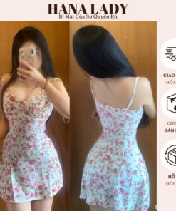 Váy Ngủ 2 Dây Nữ - Đầm 2 Dây Hoa Nhí Kèm Mút Phong Cách Dễ Thương VN579 11