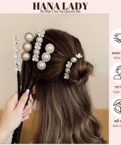 Kẹp Búi Tóc Đính Hoa - Dụng Cụ Hỗ Trợ Tạo Kiểu Tóc Dự Tiệc Sang Chảnh PKT01 17