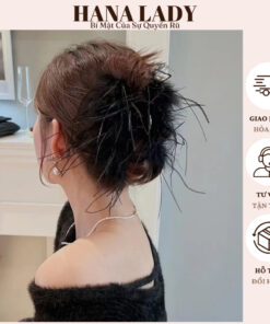 Kẹp Tóc Càng Cua Phối Lông Vũ Tua Rua Phong Cách Trung Hoa Sang Trọng PKT11 13