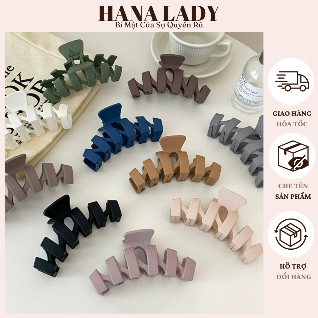 Kẹp Tóc Càng Cua Màu Vintage Phong Cách Hàn Quốc Cỡ Lớn PKT24 14