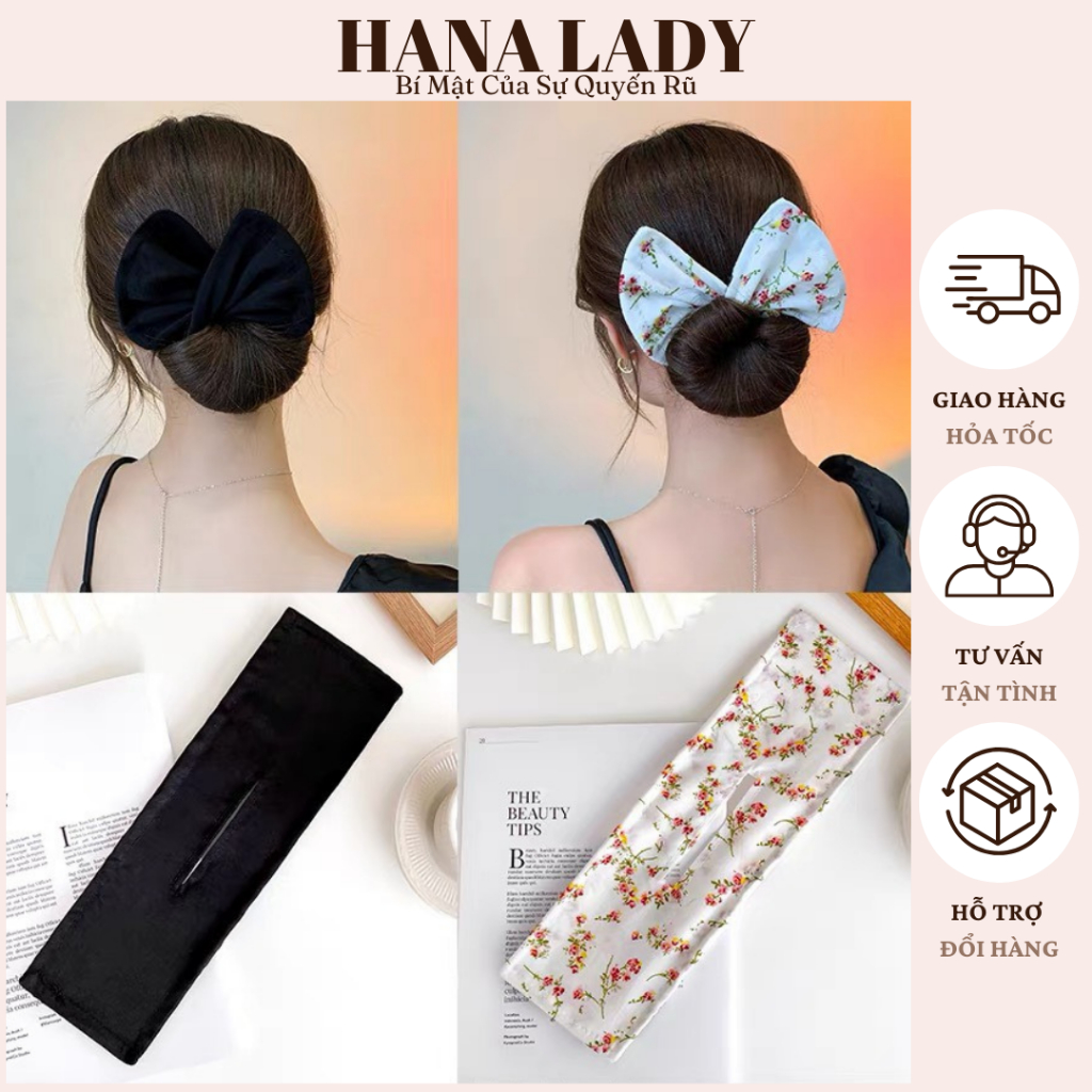 Thanh Vải Búi Quấn Tóc Hình Nơ - Kẹp Vải Tạo Kiểu Tóc Cho Nữ PKT02 14