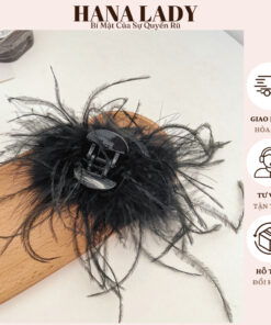 Kẹp Tóc Càng Cua Phối Lông Vũ Tua Rua Phong Cách Trung Hoa Sang Trọng PKT11 12