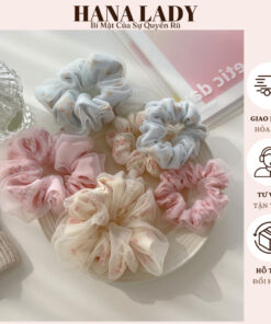 Cột Tóc Scrunchies 2 Lớp Họa Tiết Hoa Màu Sắc Dễ Thương PKT15 6 Cột Tóc Scrunchies 2 Lớp Họa Tiết Hoa Màu Sắc Dễ Thương PKT15 12