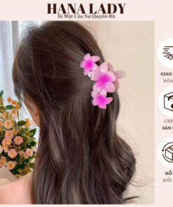 Kẹp Tóc Càng Cua Hoa Sứ 3 Bông Màu Gradient - Phụ Kiện Tóc Dễ Thương Cho Nữ PKT20 16