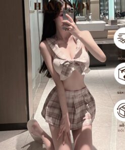Đồ Ngủ Sexy Nữ - Trang Phục Hóa Trang Cosplay Nữ Sinh Caro Yếm Gợi Cảm CP317 5 Đồ Ngủ Sexy Nữ - Trang Phục Hóa Trang Cosplay Nữ Sinh Caro Yếm Gợi Cảm CP317 9