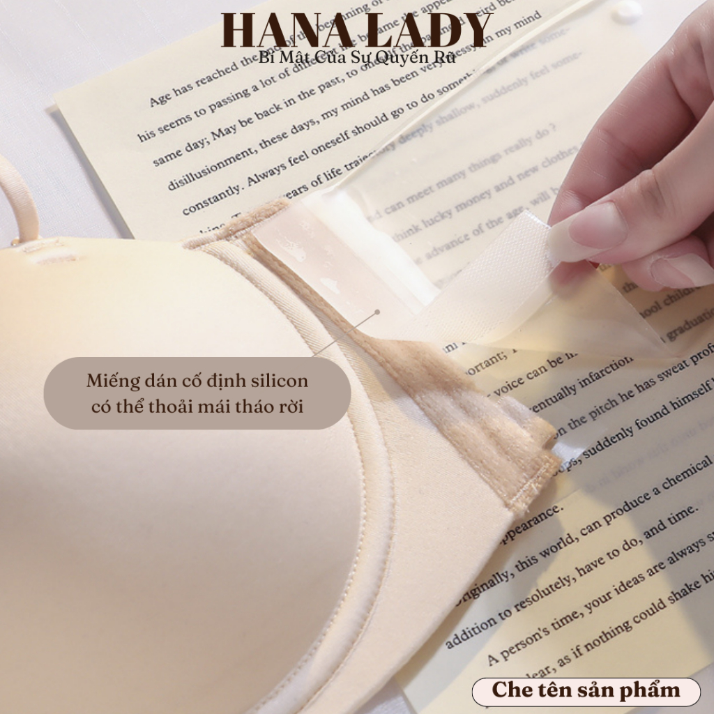 Áo ngực su đúc cúp ngang không dây đệm dày nâng ngực chống tuột tặng kèm dây lưng + dây cổ DT044 20