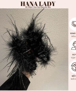 Kẹp Tóc Càng Cua Phối Lông Vũ Tua Rua Phong Cách Trung Hoa Sang Trọng PKT11 11