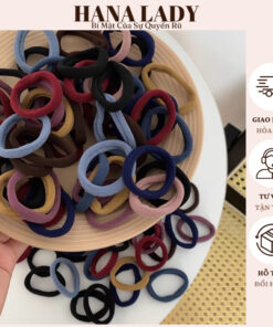 Set 100 Thun Buộc Tóc Basic Nhiều Màu Cỡ Nhỏ Siêu Co Giãn Cho Nữ PKT18 5 Set 100 Thun Buộc Tóc Basic Nhiều Màu Cỡ Nhỏ Siêu Co Giãn Cho Nữ PKT18 11