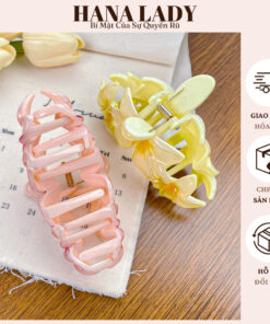 Kẹp Tóc Càng Cua Hoa Sứ 3 Bông Màu Gradient - Phụ Kiện Tóc Dễ Thương Cho Nữ PKT20 15