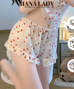 Bộ Đồ Ngủ 2 Dây - Đồ Mặc Nhà Họa Tiết Dâu Đáng Yêu Gợi Cảm VN580 4 Bộ Đồ Ngủ 2 Dây - Đồ Mặc Nhà Họa Tiết Dâu Đáng Yêu Gợi Cảm VN580 8