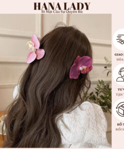 Kẹp Tóc Hoa Lan Hồ Điệp - Kẹp Tóc Hoa Hot Trend Nhiều Màu PKT14 13