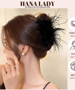 Kẹp Tóc Càng Cua Phối Lông Vũ Tua Rua Phong Cách Trung Hoa Sang Trọng PKT11 10