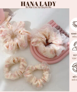 Cột Tóc Scrunchies 2 Lớp Họa Tiết Hoa Màu Sắc Dễ Thương PKT15 4 Cột Tóc Scrunchies 2 Lớp Họa Tiết Hoa Màu Sắc Dễ Thương PKT15 10