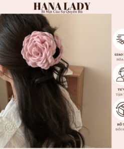 Kẹp Tóc Nữ - Kẹp Càng Cua Hoa Hồng Cỡ Lớn Phong Cách Dễ Thương PKT13 11
