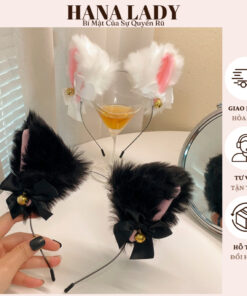 Bờm Tóc Tai Mèo Lông Mềm Có Chuông - Cài Tóc Cosplay Mèo Dễ Thương TM015 10