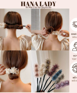 Kẹp Búi Tóc Đính Hoa - Dụng Cụ Hỗ Trợ Tạo Kiểu Tóc Dự Tiệc Sang Chảnh PKT01 13