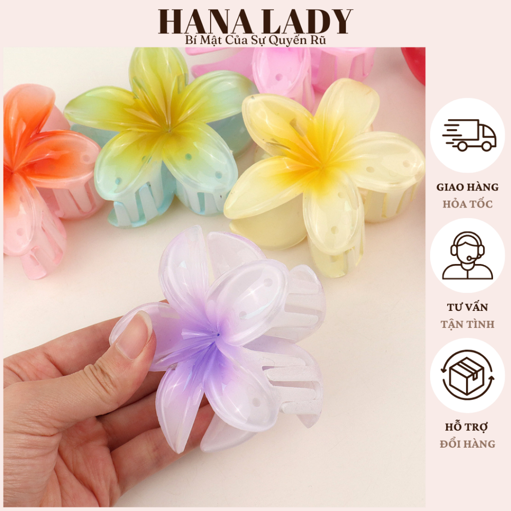 Kẹp Tóc Càng Cua Hoa Sứ Nhiều Màu Sắc Hot Trend Mùa Hè PKT019 16