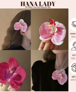 Kẹp Tóc Hoa Lan Hồ Điệp - Kẹp Tóc Hoa Hot Trend Nhiều Màu PKT14 11