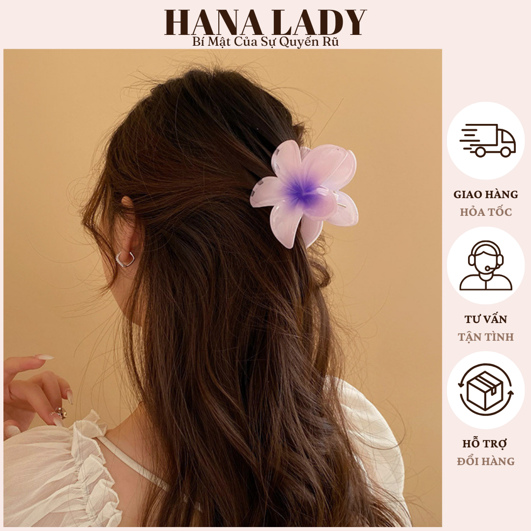 Kẹp Tóc Càng Cua Hoa Sứ Nhiều Màu Sắc Hot Trend Mùa Hè PKT019 17