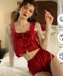 Đồ Ngủ Nữ Cao Cấp - Bộ Ngủ Lụa 2 Dây Phối Ren Gợi Cảm Cúc Đính Ngọc Nàng Thơ VN584 4 Đồ Ngủ Nữ Cao Cấp - Bộ Ngủ Lụa 2 Dây Phối Ren Gợi Cảm Cúc Đính Ngọc Nàng Thơ VN584 13