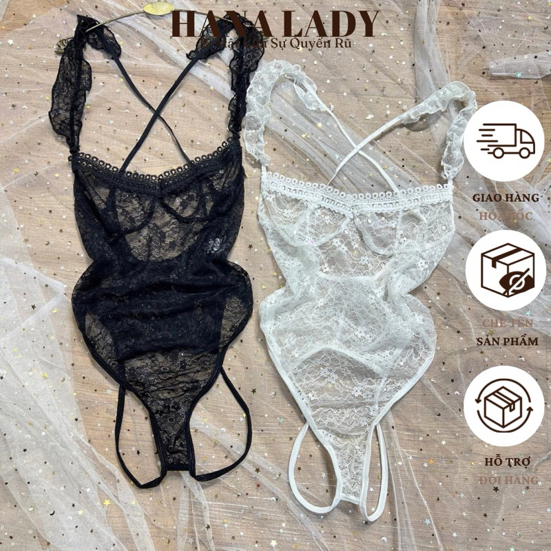 Bodysuit Ren Sexy - Bộ Ngủ Liền Thân Xuyên Thấu Quyến Rũ Tay Bèo VN582 12