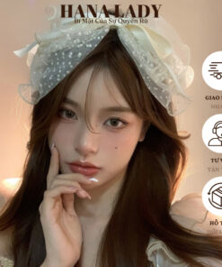 Cài Tóc Nơ Dễ Thương - Bờm Tóc Ren Nơ Chấm Bi Cỡ To Cho Nữ PKT032 11