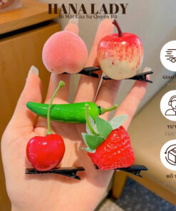 Kẹp Tóc Trái Cây Hoa Quả - Phụ Kiện Kẹp Tóc Mái Dễ Thương Vui Nhộn PKT041 11