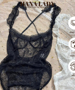 Bodysuit Ren Sexy - Bộ Ngủ Liền Thân Xuyên Thấu Quyến Rũ Tay Bèo VN582 10