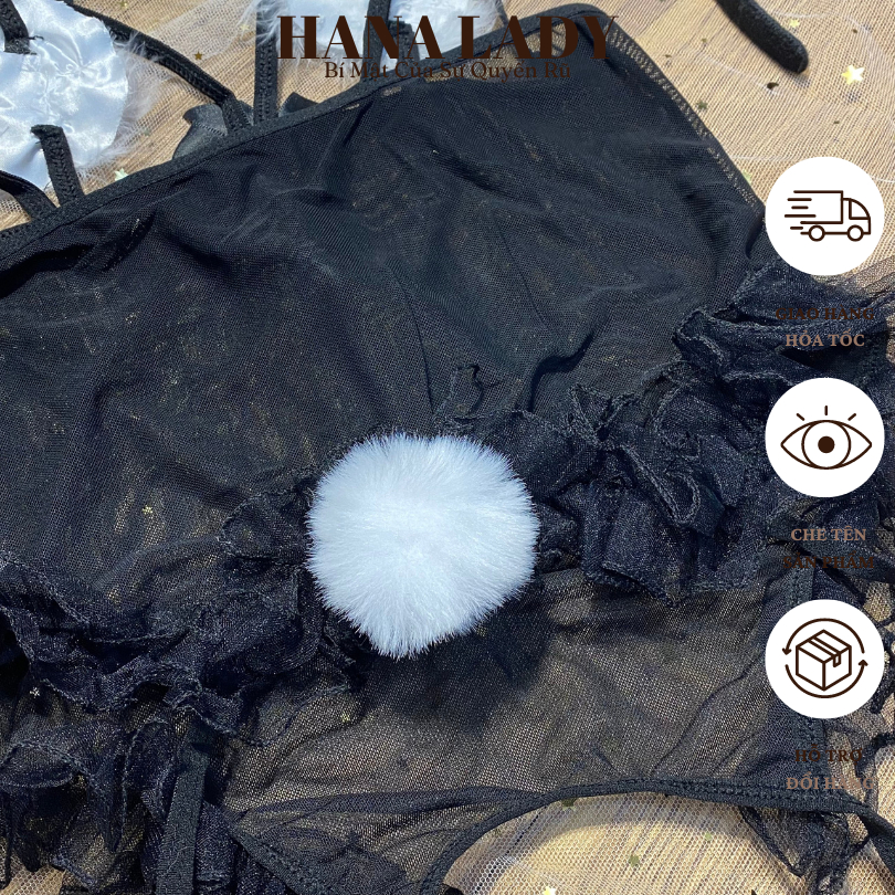 Đồ Ngủ Cosplay Mèo Đen Bông Trắng Xuyên Thấu Hở Đáy Quyến Rũ CP320 5 Đồ Ngủ Cosplay Mèo Đen Bông Trắng Xuyên Thấu Hở Đáy Quyến Rũ CP320 7