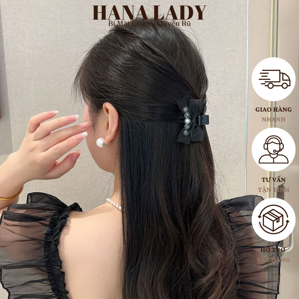 Kẹp Tóc Mái Nơ Ren Mini Đính Ngọc Trai Phong Cách Dễ Thương Ngọt Ngào PKT040 11