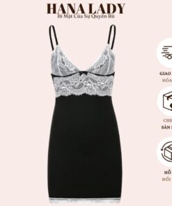 Váy Body Sexy - Váy Ngủ, Đầm Ngủ Thun 2 Dây Phối Ren VN588 11
