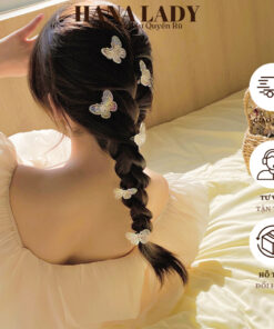 Kẹp Tóc Mini Trong Suốt Hình Bướm Hologram Dễ Thương Phong Cách Tiểu Thư PKT038 10
