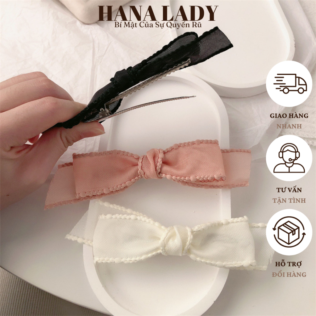 Kẹp Tóc Nơ Dễ Thương Cho Nữ Màu Pastel Phong Cách Hàn Quốc PKT034 16