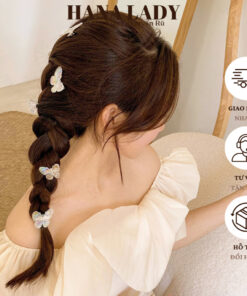 Kẹp Tóc Mini Trong Suốt Hình Bướm Hologram Dễ Thương Phong Cách Tiểu Thư PKT038 9