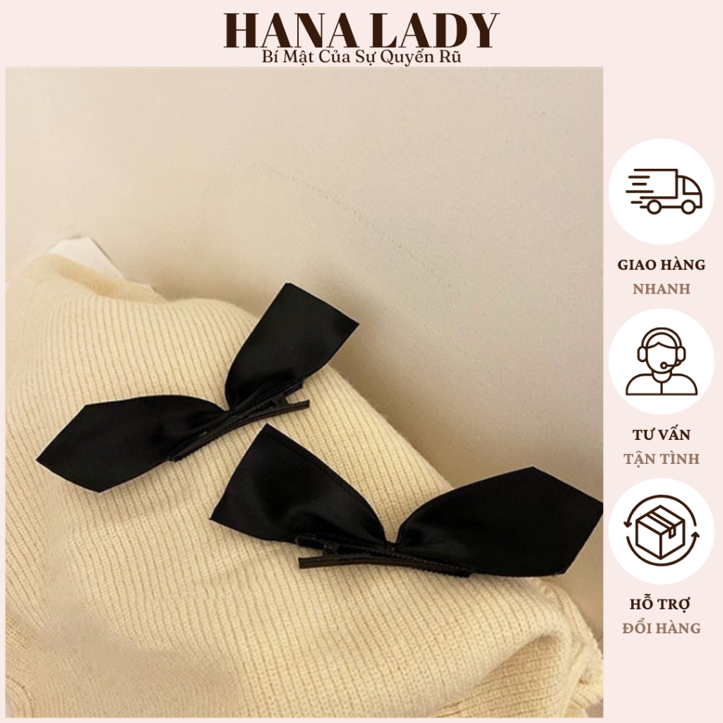 Kẹp Tóc Nơ Hình Bướm Satin Phong Cách Tiểu Thư Dễ Thương PKT029 13