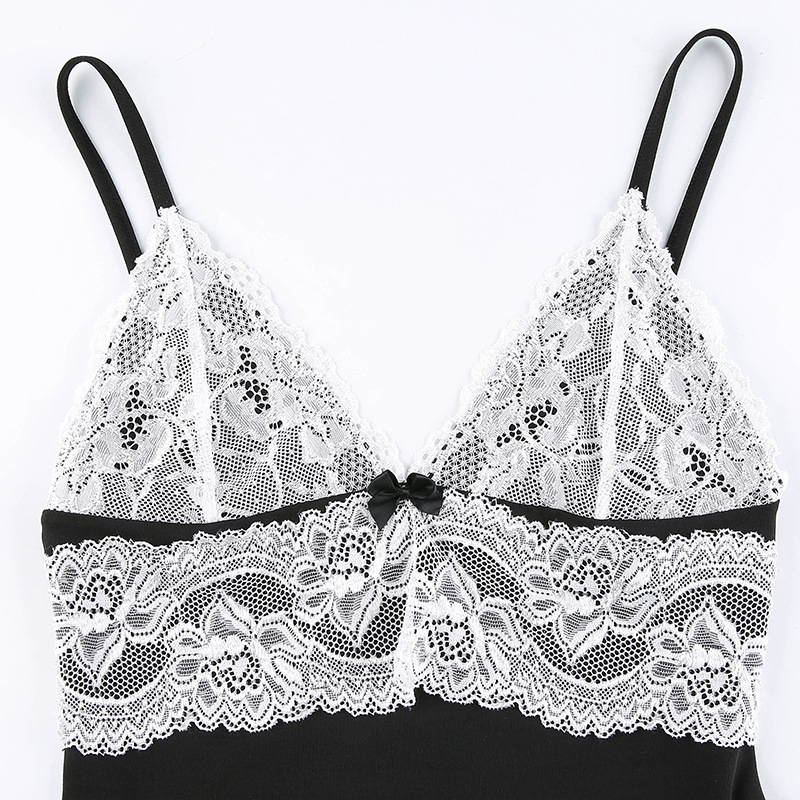 Váy Body Sexy - Váy Ngủ, Đầm Ngủ Thun 2 Dây Phối Ren VN588 12