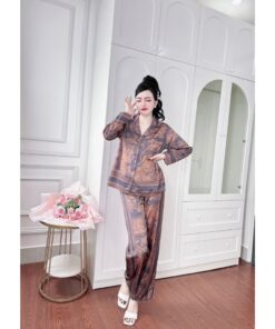 Pijama Lụa Cao Cấp - Đồ Mặc Nhà, Đồ Ngủ Lụa Dài Tay Cao Cấp Size 45-75kg PJ575 20