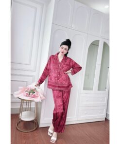 Pijama Lụa Cao Cấp - Đồ Mặc Nhà, Đồ Ngủ Lụa Dài Tay Cao Cấp Size 45-75kg PJ575 19