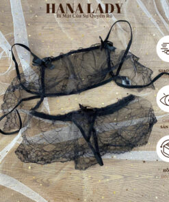 Đồ Lót Ren Nữ Sexy - Bộ Đồ Lót Phối Nơ Dễ Thương Ren Bèo Xuyên Thấu Quyến Rũ BL060 8