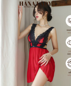 Váy Ngủ Xuyên Thấu Sexy - Đầm Ngủ 2 Dây Bản To Voan Lụa Phối Ren Gợi Cảm VN02 10