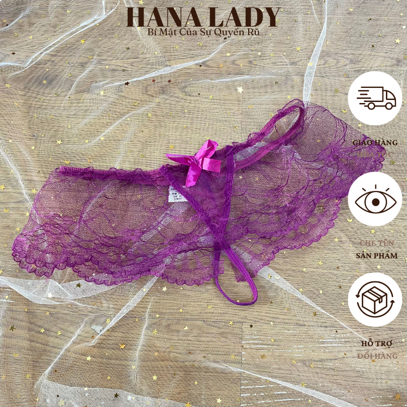 Đồ Lót Ren Nữ Sexy - Bộ Đồ Lót Phối Nơ Dễ Thương Ren Bèo Xuyên Thấu Quyến Rũ BL060 12