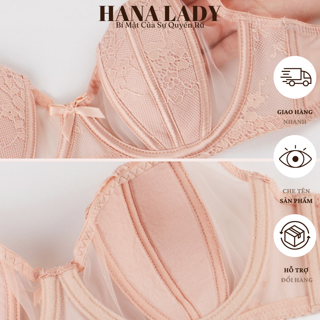 Áo Ngực Ren Nữ - Áo Lót Phối Lưới Ren Sexy Có Gọng Dẻo Nâng Vòng 1 Đệm Mút Mỏng AL023 17
